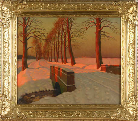 Гермашев Михаил Маркианович. Зимний пейзаж 